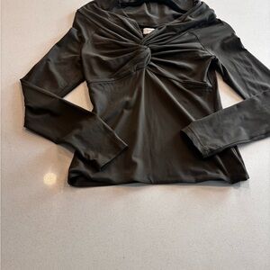 Aritzia Dark Green Long Sleeve Top